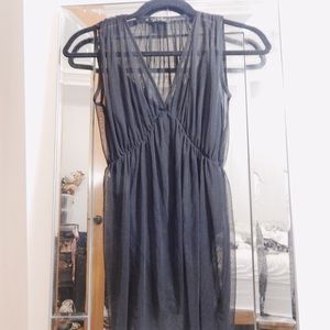 Topshop Tulle Overlay Mesh Bodysuit